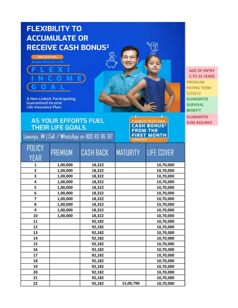 Flexi Income Goal - 10 Years Investment